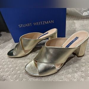 BN Stuart Weitzman gold sandals-sz8.5 never worn